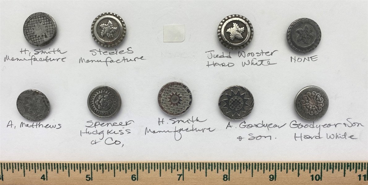 Hard White Pewter Buttons
