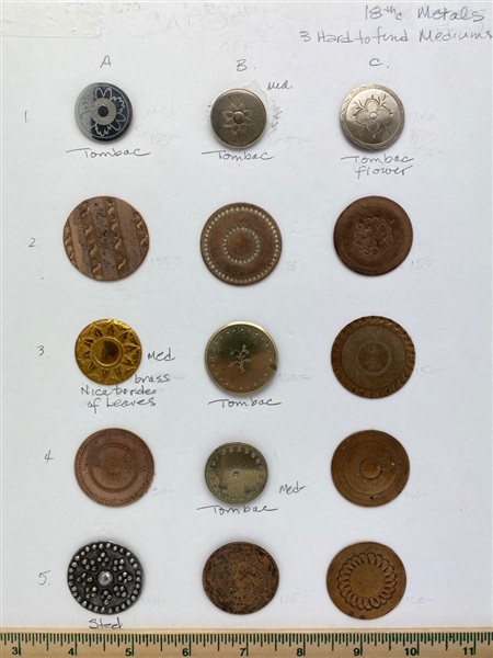 18th Century Metal Buttons