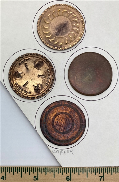 Colonial Copper Buttons