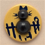 Bakelite Cat on Fence Button