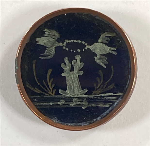 18th Century Under Glass Button