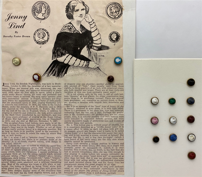 Jenny Lind Buttons