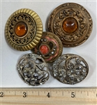 Glass in Metal Buttons