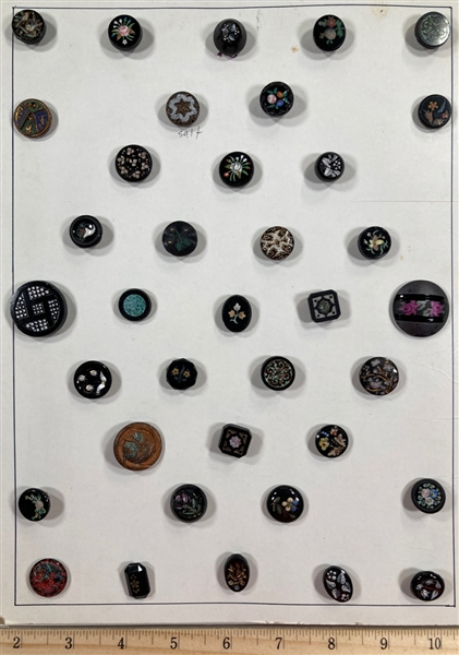 Black Glass Buttons