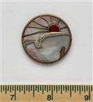 Sun Over Bird Button