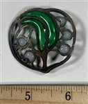 Large Plique-a-Jour Button