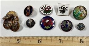 Enamel buttons