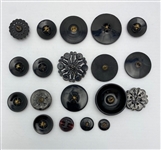 Black Glass Buttons
