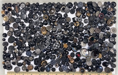 Black Glass Buttons