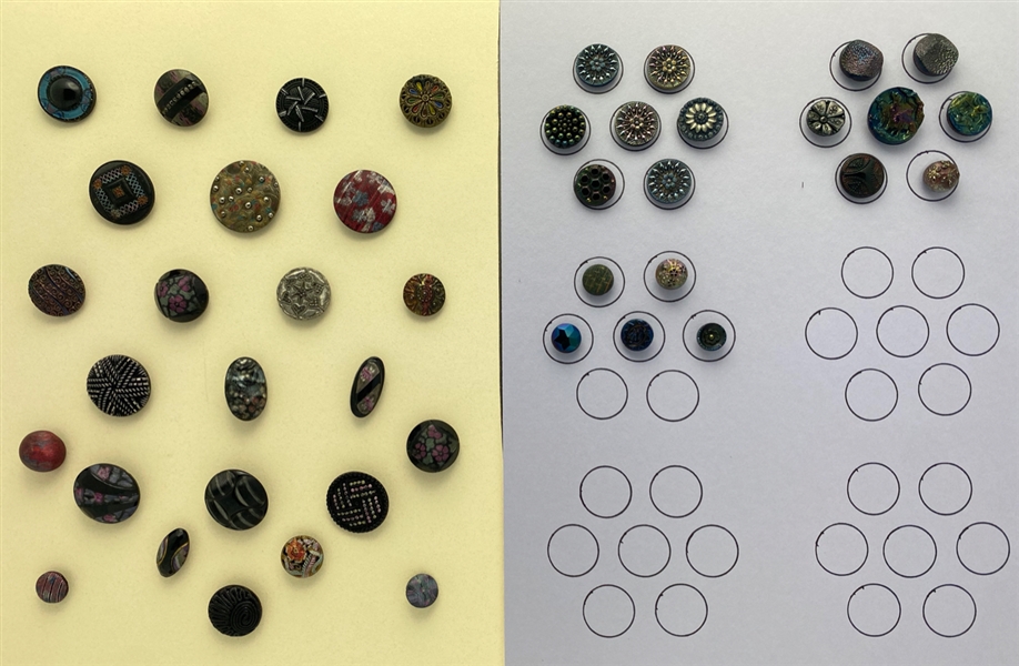 Black Glass Buttons