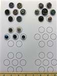 Black Glass Buttons