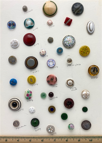 Old Glass Buttons