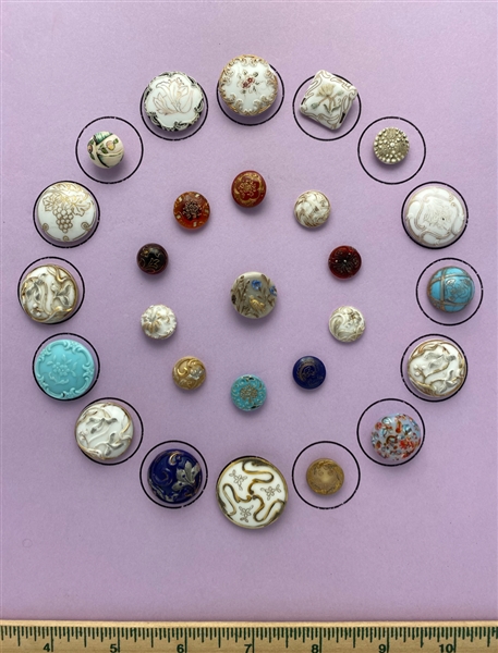 Old Glass Buttons