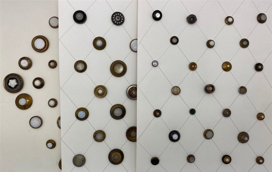 Glass in Metal Buttons