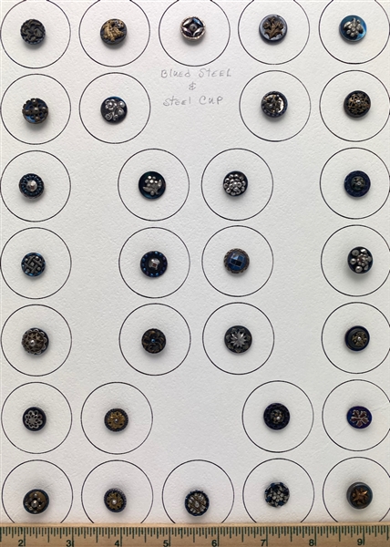 Blued Steel Buttons