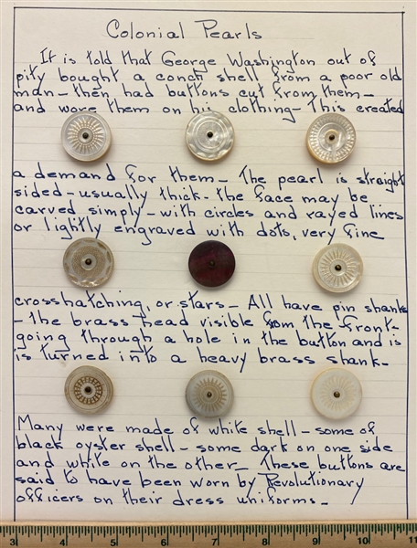 "Colonial" Pearl Buttons