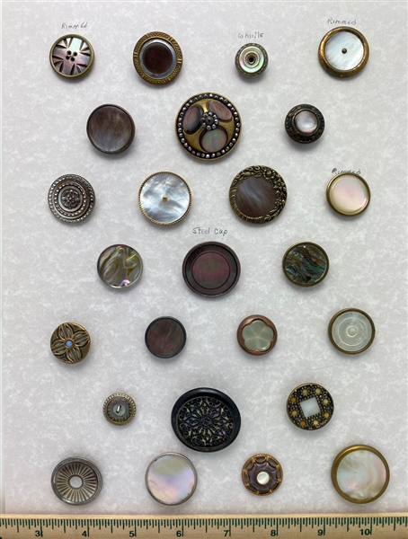 Shell in Metal Buttons