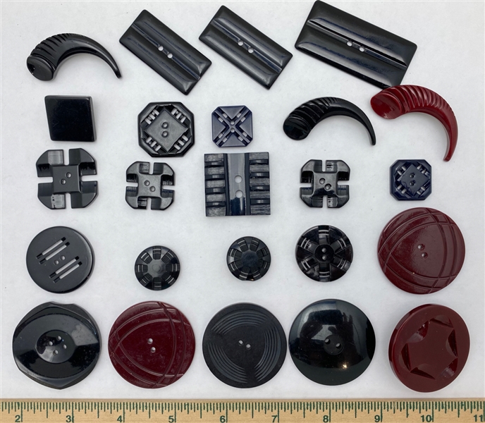 Red & Black Plastic Buttons