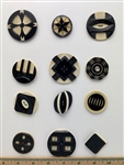 Cream & Black Buttons