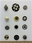Cream & Black Buttons