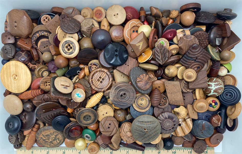 Bag of Wood Buttons