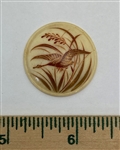 Hand Painted Bird Button