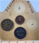 Set of Bird Under Umbrella Buttons plus