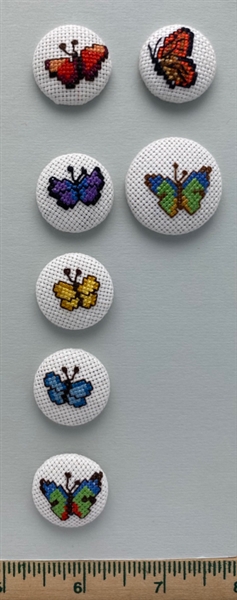 Fabric Butterfly Buttons