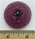 Bee on Honeycomb Button