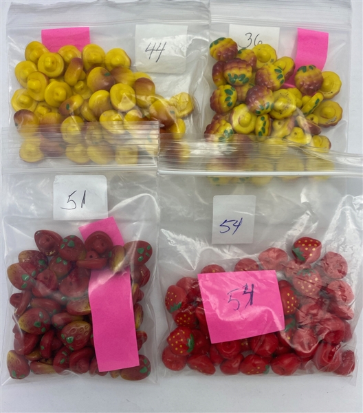 Glass Fruit Buttons