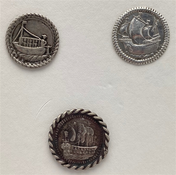 Silver Boat Buttons