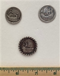 Silver Boat Buttons