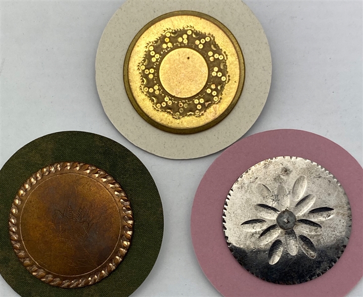 3 Early Metal Buttons