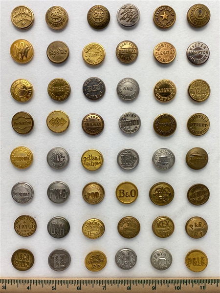 Rail Transportation Uniform Buttons