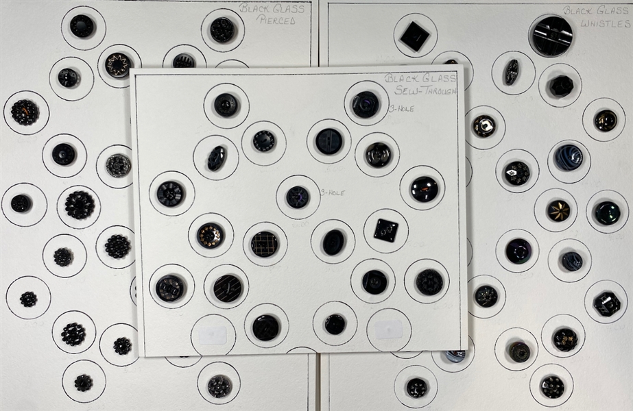 Black Glass Buttons