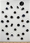 Black Glass Buttons
