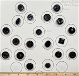 Black Glass Buttons