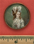 18th Century Woman Button