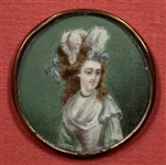 18th Century Woman Button