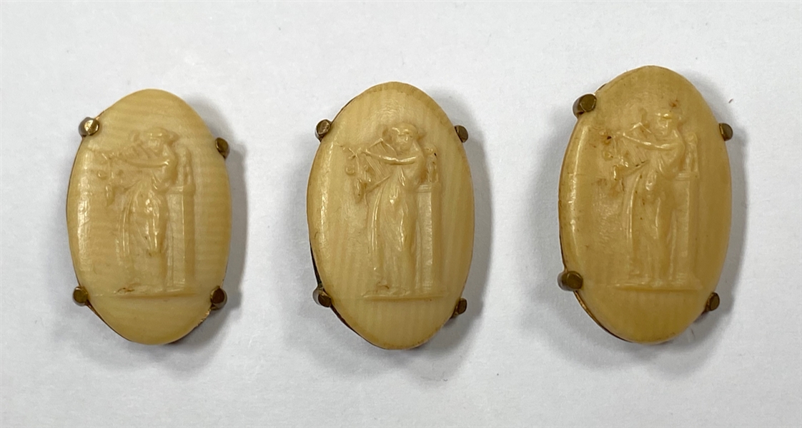 Celluloid in Metal Buttons