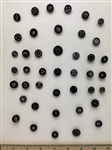 Black Glass Buttons