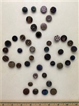 Black Glass Buttons