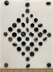 Black Glass Buttons