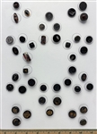 Black Glass Buttons