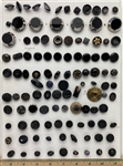 Black Glass Buttons