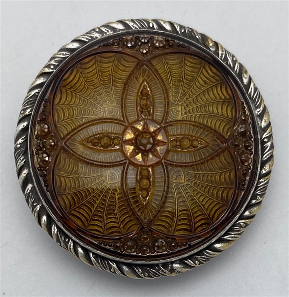 Glass in Metal Button