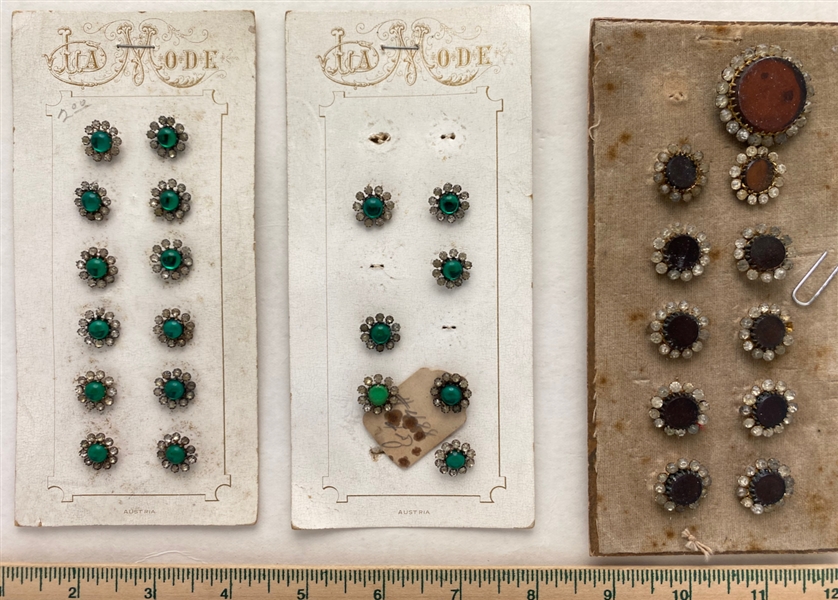 Glass in Metal Buttons