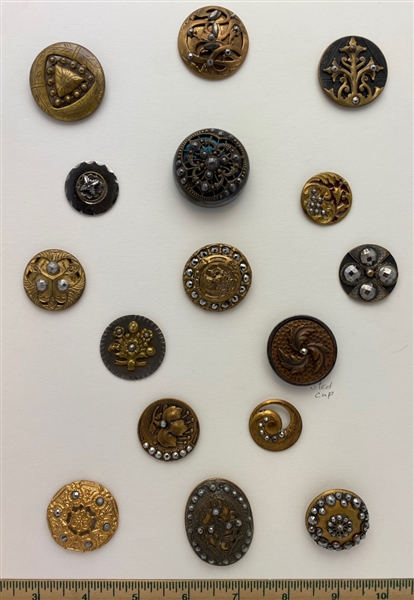 Cut Steels on Brass Buttons