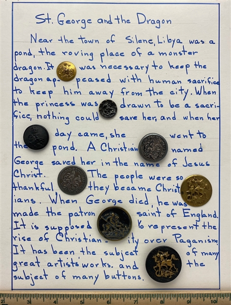 St. George & the Dragon Buttons