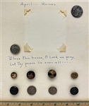 Cards of Buttons by Month
